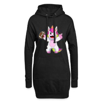 Licorne Football Américain Sports - Sweat-shirt à capuche long Femme - noir - Devant