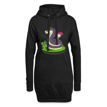 Snake Painter Peinture au pinceau - Sweat-shirt à capuche long Femme - noir - Devant