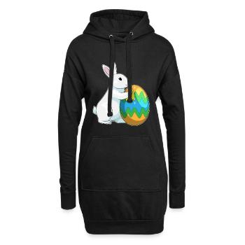 Nettoyage de Pâques Bunny - Sweat-shirt à capuche long Femme - noir - Devant