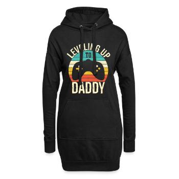 Auf dem Weg zum Papa - Hoodie-Kleid - Schwarz - Vorne