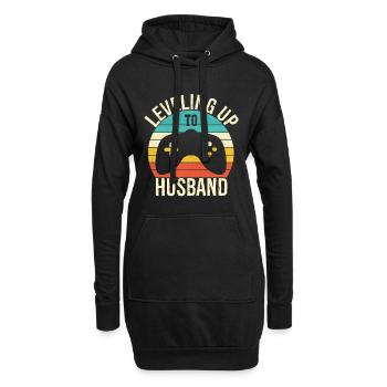 Aufstieg zum Ehemann - Hoodie-Kleid - Schwarz - Vorne