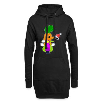 Trottinette de Noël Carotte - Sweat-shirt à capuche long Femme - noir - Devant
