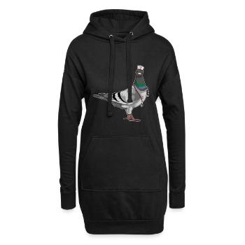 Stéthoscope d’infirmière Dove - Sweat-shirt à capuche long Femme - noir - Devant