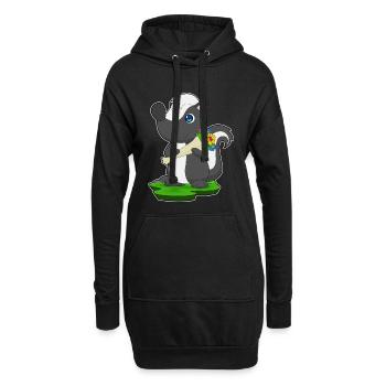Bouquet de moufettes - Sweat-shirt à capuche long Femme - noir - Devant