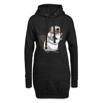 École des professeurs de chimie Beaver - Sweat-shirt à capuche long Femme - noir - Devant