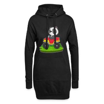 Panda Auto - Hoodie-Kleid - Schwarz - Vorne