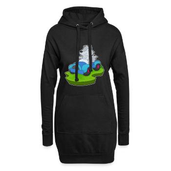 Wolf Auto - Hoodie-Kleid - Schwarz - Vorne