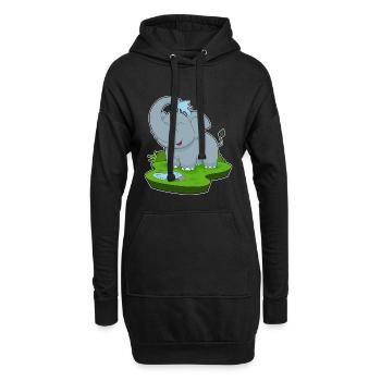 Elephant Water - Sweat-shirt à capuche long Femme - noir - Devant