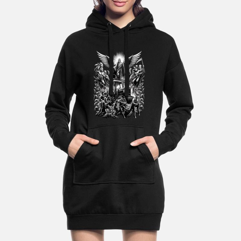Celestial Peasant Protest Tractor Demo Hoodie Dress