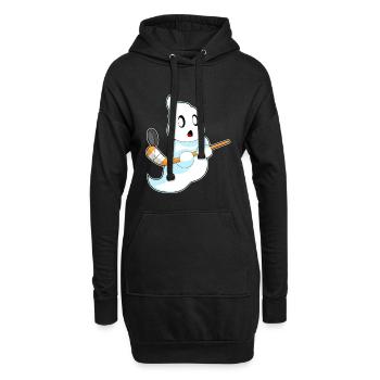 Geist Eishockey Eishockeyschläger - Hoodie-Kleid - Schwarz - Vorne