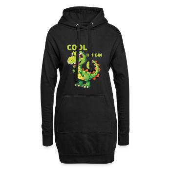 Dinosaurier 6 Geburtstag 6 Jahre Dino Spruch - Hoodie-Kleid - Schwarz - Vorne