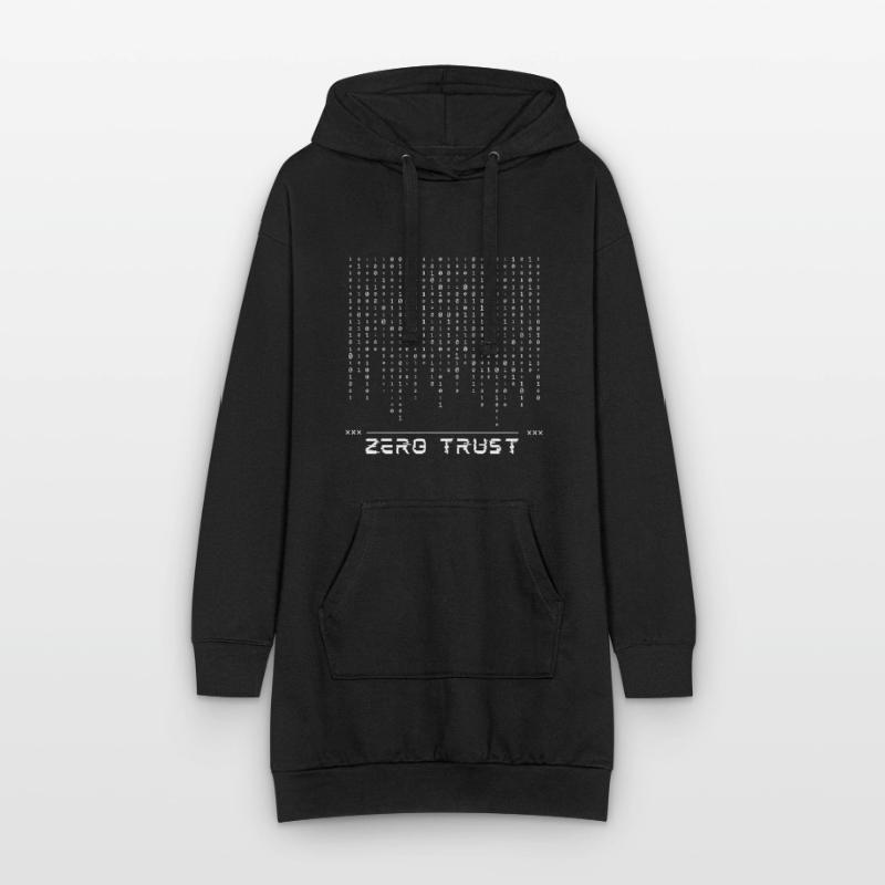 Zero Trust Binary Code Hoodie Dress