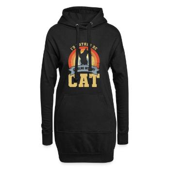 Blague de propriétaire de chat - Sweat-shirt à capuche long Femme - noir - Devant