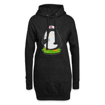 Infirmière Penguin Vie quotidienne - Sweat-shirt à capuche long Femme - noir - Devant