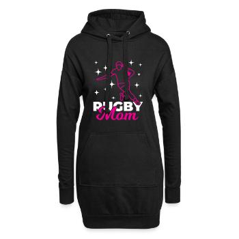 Rugby Mutter - Hoodie-Kleid - Schwarz - Vorne