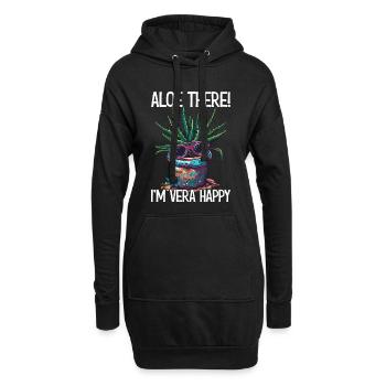 Aloe là je suis Vera jardin cadeau - Sweat-shirt à capuche long Femme - noir - Devant