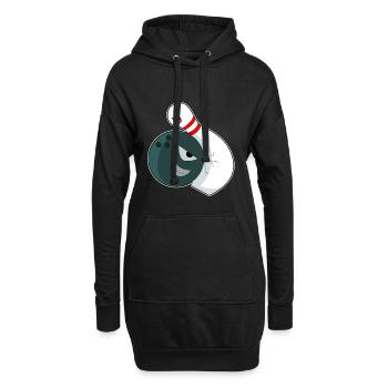 Bowling Bowlingkugel Pin - Hoodie-Kleid - Schwarz - Vorne