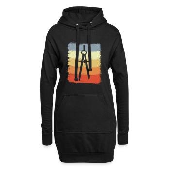 Architekten Zirkel - Hoodie-Kleid - Schwarz - Vorne