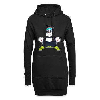Panda Yoga Fitness Meditation - Hoodie-Kleid - Schwarz - Vorne