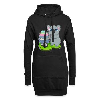 Koala Ostern Osterei  - Hoodie-Kleid - Schwarz - Vorne