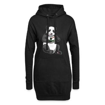 Panda Sushi - Hoodie-Kleid - Schwarz - Vorne