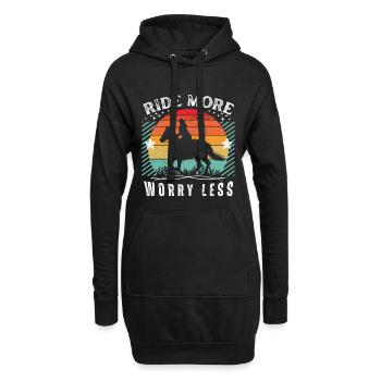 Ride More Worry Less - Horse Lovers Gift Idea - Hoodie-Kleid - Schwarz - Vorne