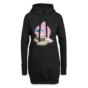 Lunettes de soleil Dolphin - Sweat-shirt à capuche long Femme - noir - Devant