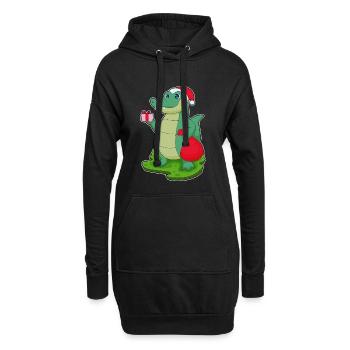 Forfait Noël Crocodile - Sweat-shirt à capuche long Femme - noir - Devant
