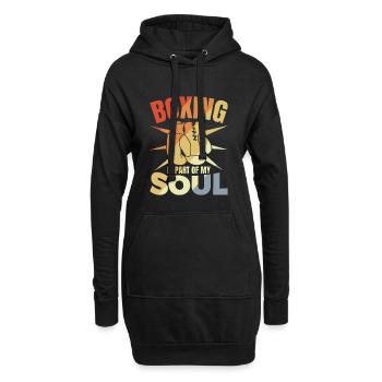 Boxing Is Part Of My Soul - Hoodie-Kleid - Schwarz - Vorne
