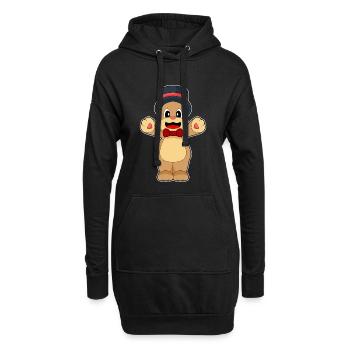 Bear Groom Top Hat Wedding - Hoodie Dress - black - Front