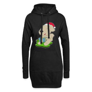 Forfait Noël pour chien - Sweat-shirt à capuche long Femme - noir - Devant