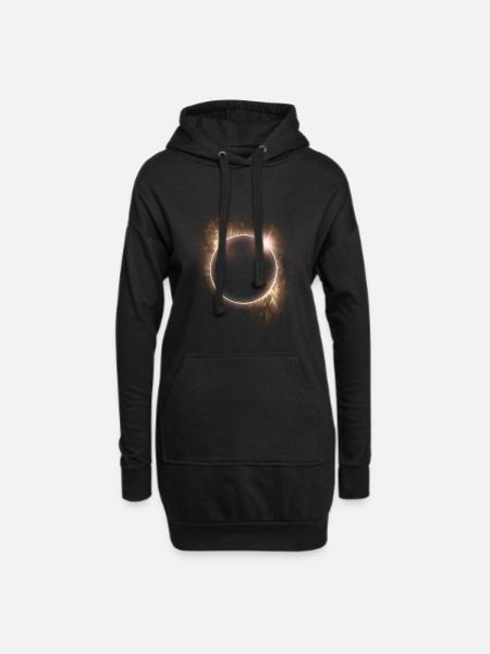 SONNENFINSTERNIS ASTRONOMIE-LIEBHABER - Hoodie-Kleid - Schwarz