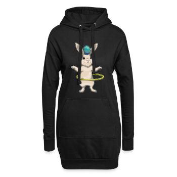Bunny Easter Fitness - Sweat-shirt à capuche long Femme - noir - Devant