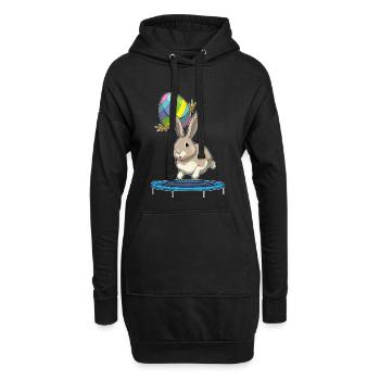 Bunny Easter Fitness - Sweat-shirt à capuche long Femme - noir - Devant