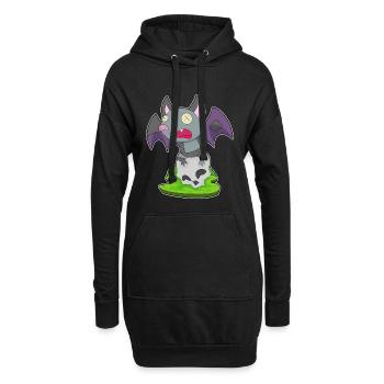 Bat Halloween Skull - Hoodie Dress - black - Front