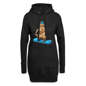 Snowboardeur Suricate - Sweat-shirt à capuche long Femme - noir - Devant