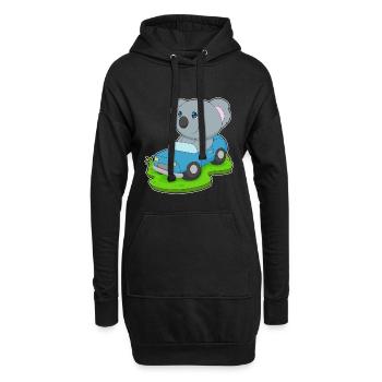 Koala Auto - Hoodie-Kleid - Schwarz - Vorne