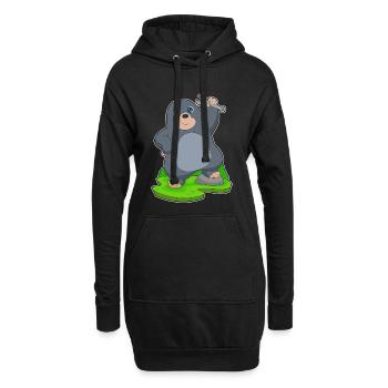 Atelier de clé mécanique Mole - Sweat-shirt à capuche long Femme - noir - Devant