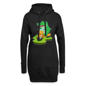 Krokodil Motorroller - Hoodie-Kleid - Schwarz - Vorne