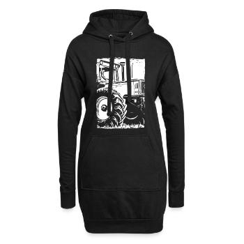 Traktor MB-trac Abdruck - Hoodie-Kleid - Schwarz - Vorne