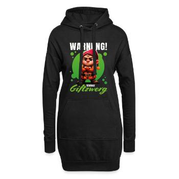 Warnung! Kleiner Giftzwerg – Grummeliger Zwerg - Hoodie-Kleid - Schwarz - Vorne