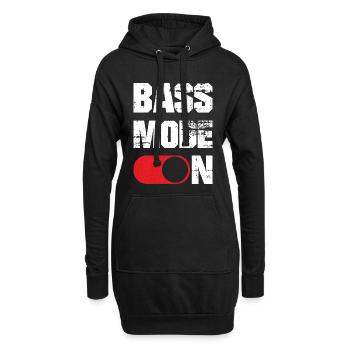 Bass-Modus bei lustigem Musikdirektor Chorsänger - Hoodie-Kleid - Schwarz - Vorne
