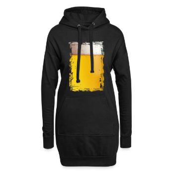 Bier - Hoodie-Kleid - Schwarz - Vorne