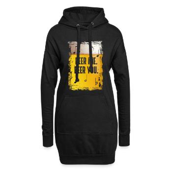 Beer Me Beer You - Hoodie-Kleid - Schwarz - Vorne