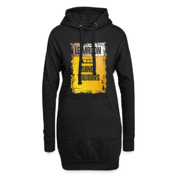 Le Maçon Sonde Toujours - Sweat-shirt à capuche long Femme - noir - Devant