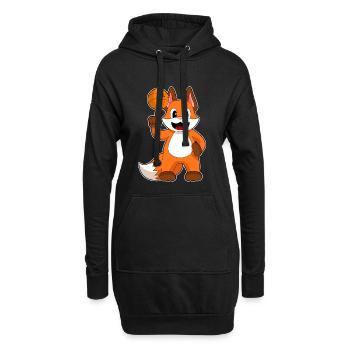 Fox Joueur De Basket-ball Sports De Basket-ball - Sweat-shirt à capuche long Femme - noir - Devant