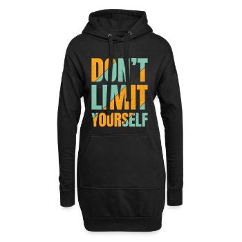 Schränken Sie sich nicht ein - Hoodie-Kleid - Schwarz - Vorne