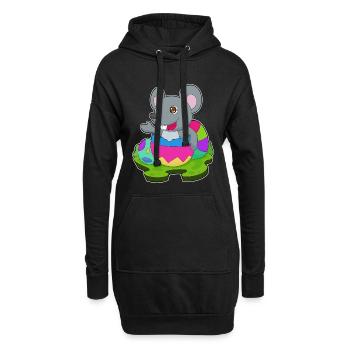 Mouse Easter Easter Eggs - Hoodie Dress - black - Front