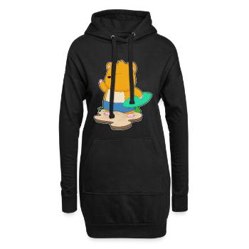 Été de surf sur planche de surf pour hamsters - Sweat-shirt à capuche long Femme - noir - Devant