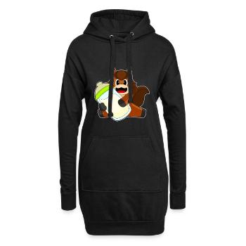 Lait de biberon pour bébé de cheval - Sweat-shirt à capuche long Femme - noir - Devant